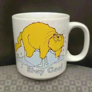 Vintage Russ Berrie & Co. Mug Stay Cool Cat on Ice Cube